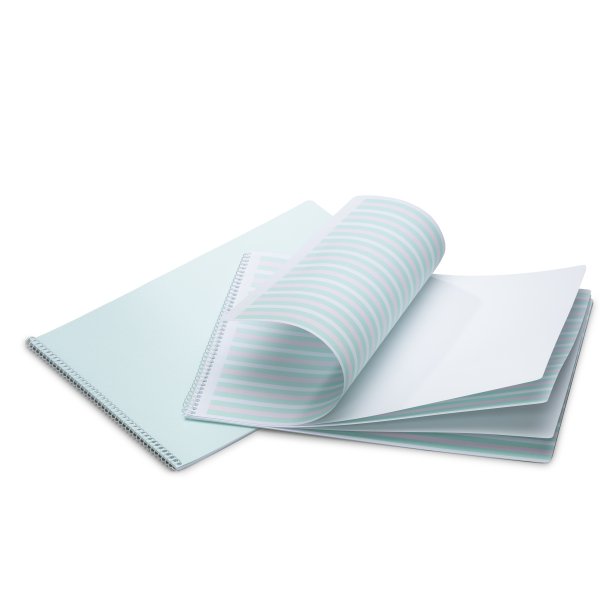 Skrivehfte Landskab A4<br />1 blank side, 1 skriveside<br />m/ spiralryg