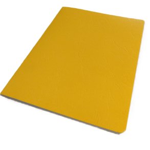 vehfte 21 x 16 cm<br />blanke sider m/mellemlgspapir, gul