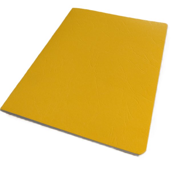 vehfte 21 x 16 cm<br />blanke sider m/mellemlgspapir, gul