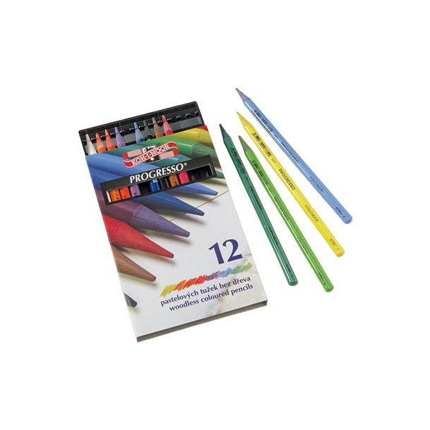 Progresso Grafit blyanter - 12 ass. farver