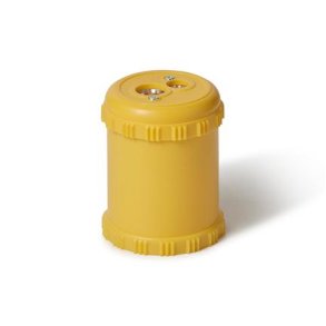 Dobbelt blyantspidser til farveblyanter 2 huller - gul