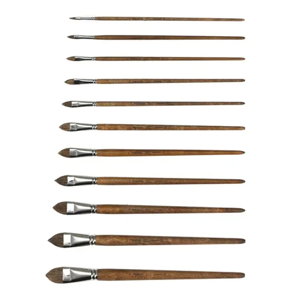 Pensel - kohr, flad med skret spids