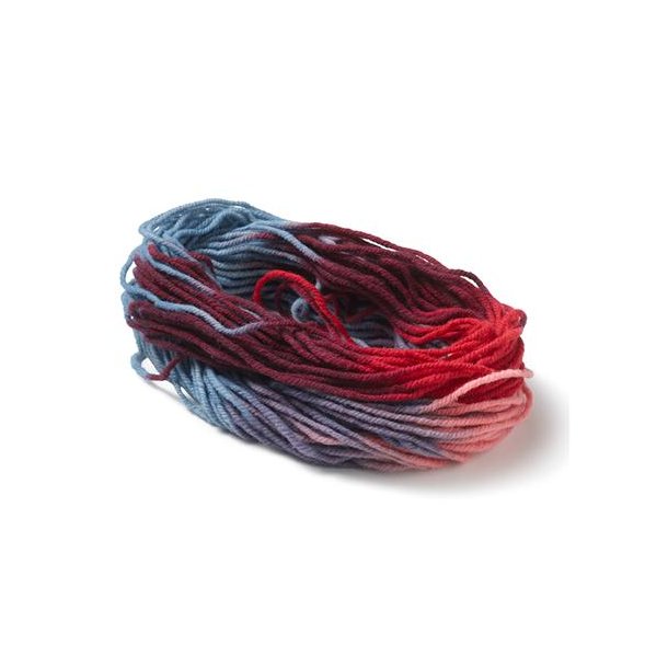 3-trds uld, plantefarvet - rd/pink