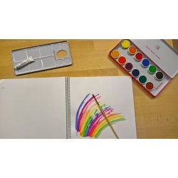 Stockmar dkfarver, 12 akvarelfarver m/ pensel