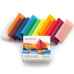 Stockmar modellerbivoks i 15 ass. farver