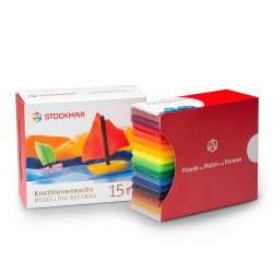 Stockmar modellerbivoks i 15 ass. farver