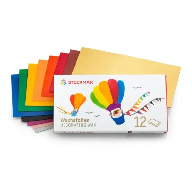 Dekorationsvoks / voksfolie - 12 stk. store ark