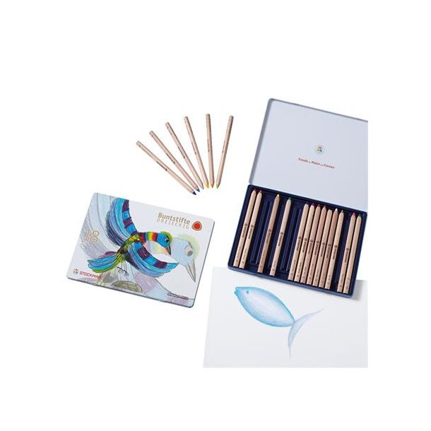 Stockmar Farveblyanter trekantet - Ass. 18+1