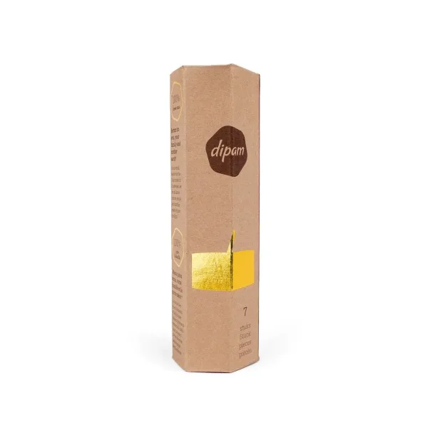 Fyrfadslys - 7 stk m/ aluminiumsholder
